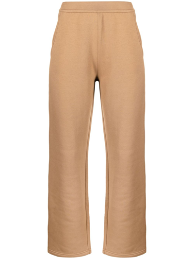 's Max Mara Desert Straight-leg Mid-rise Cotton-poplin Trousers In Brown