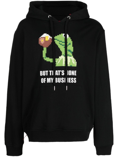 Mostly Heard Rarely Seen 8-bit Graphic-print Cotton Hoodie In Black