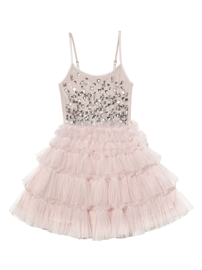 Tutu Du Monde Kids' Glittering Tiered Tutu Dress In Crystal Pink