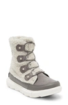 Sorel Explorer Ii Joan Insulated Lace-up Boot In Quarry/ Light Dove