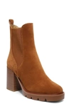 Sam Edelman Rollins Block Heel Chelsea Boot In Frontier Brown