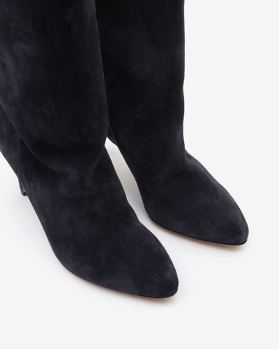 Isabel Marant Lispa Suede Boots In Black