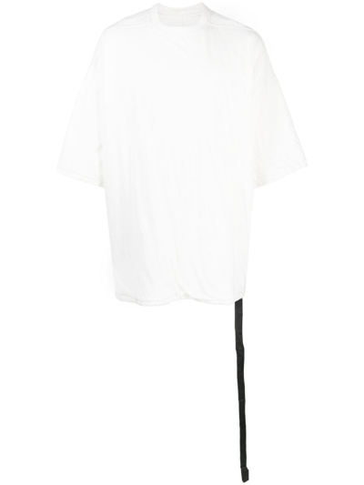 Rick Owens Drkshdw Seam-detail Short-sleeve T-shirt In White