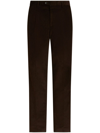 ETRO FLORAL-STRIPE CORDUROY TROUSERS