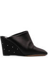 FORTE FORTE 90MM SATIN HIGH-WEDGE MULES