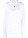JW ANDERSON LOGO-EMBROIDERED COTTON BLEND HOODIE