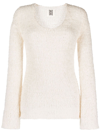 BY MALENE BIRGER ROUND-NECK LONG-SLEEVE TOP