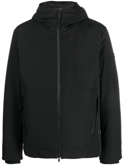 Peuterey Logo-patch Hooded Jacket In Black