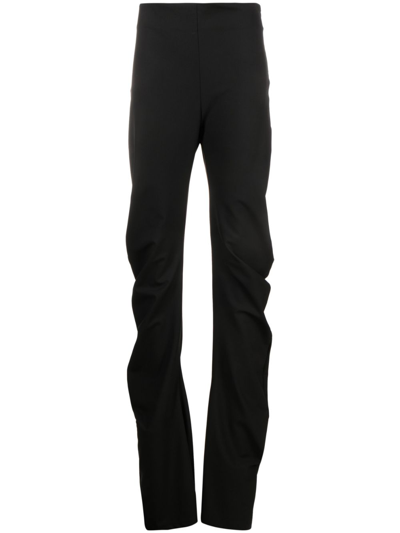Jade Cropper Twist-effect High-waisted Trousers In Black