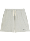 PALM ANGELS GREY LOGO-EMBROIDERED COTTON TRACK SHORTS,PMCI015F23FLE001081020205650