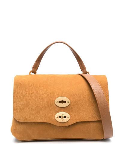 Zanellato Postina Suede Tote Bag In Gelb