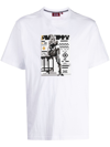 MOSTLY HEARD RARELY SEEN 8-BIT SILHOUETTE-PRINT COTTON T-SHIRT