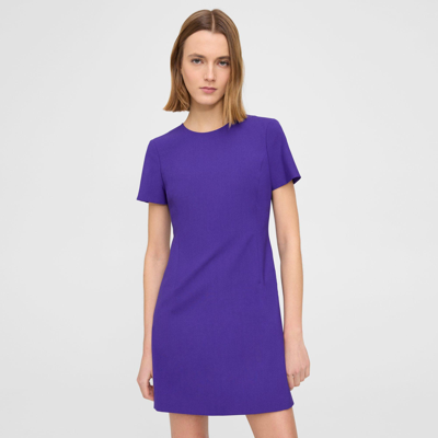 Theory Sheath Dress In Good Wool In Blue Iris