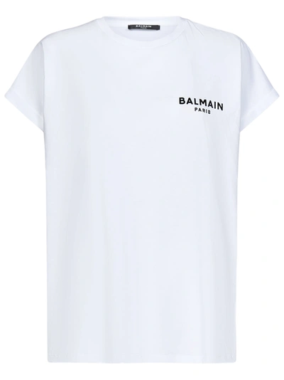 Balmain T-shirt  Woman Color White In Black