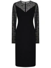 Givenchy Bi-material Dress With 4g Motif In Black