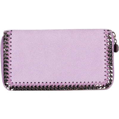 Stella Mccartney Falabella Zipped Continental Wallet In Lilac