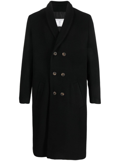 Société Anonyme Double-breasted Wool Coat In Blue