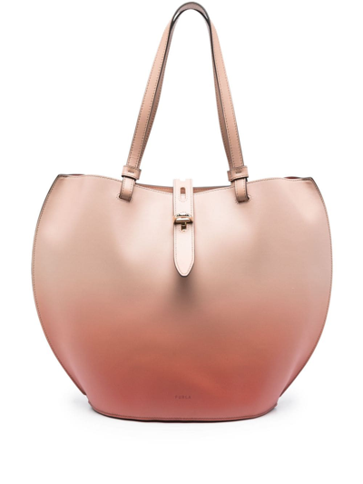 Furla Large Unica Tote Bag In Neutrals