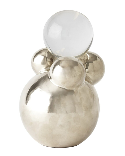 Global Views Decorative Bubble Orb Holder In Nickel