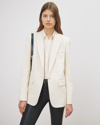 Nili Lotan Adele Single Breasted Tailored Jacket In Dark Navy