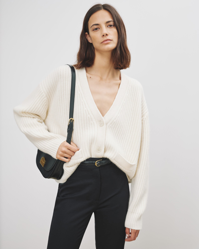 Nili Lotan Isin Cardigan In Ivory