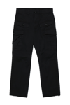Diesel Pjoffe Trousers Gabardine Cargo Pants With Pockets In Black