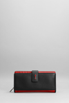 CHRISTIAN LOUBOUTIN PALOMA WALLET IN BLACK LEATHER