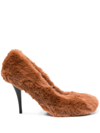 Stella Mccartney Ryder Faux Fur Pumps In Brown
