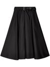 PRADA BELTED PLEATED SKIRT