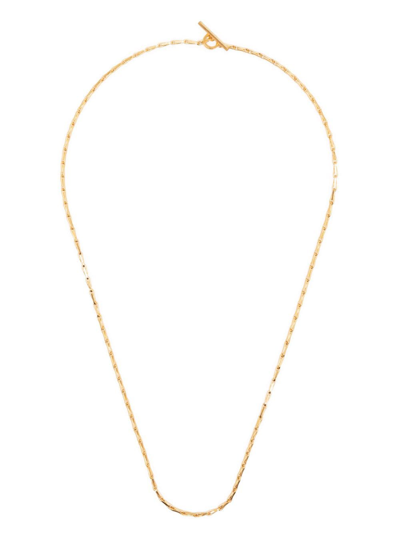 ALL BLUES FOLD CHAIN BAR-PIN NECKLACE