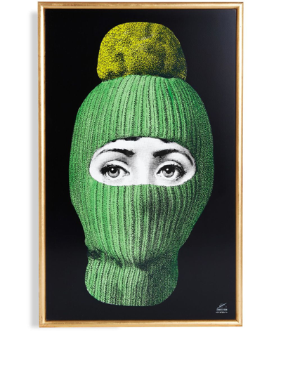 Fornasetti Panel Lux Gstaad In Green/yellow/black