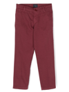Fay Slim-cut Chino Trousers In Red