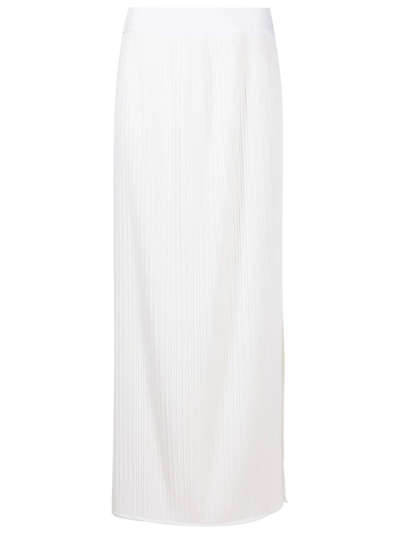Neriage Pleated Maxi Skirt In White
