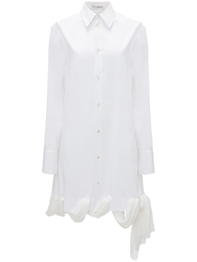 Jw Anderson Loop-hem Shirt Dress In White