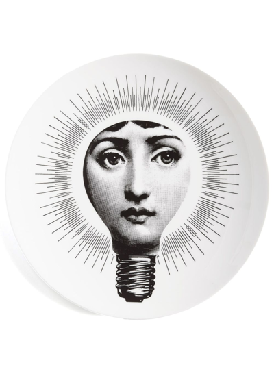 Fornasetti Tema E Variazioni N.83 Hand-painted Wall Plate In White