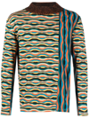 ANDERSSON BELL ZIGZAG MIX-PATTERN JUMPER