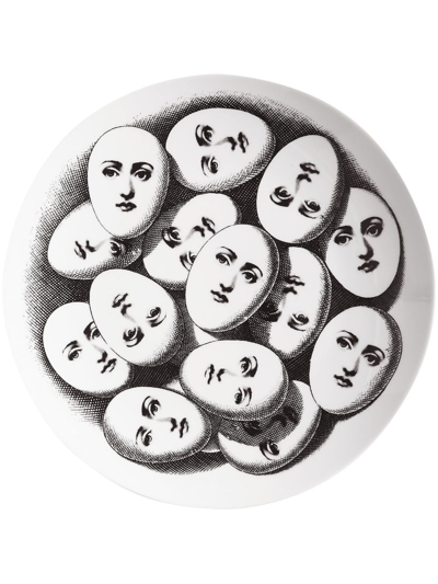 Fornasetti Wall Plate Tema E Variazioni N.187 In White/black