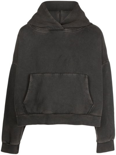 Entire Studios Drop-shoulder Cotton Hoodie In Black