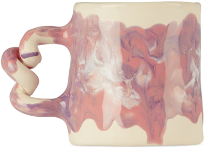 Harlie Brown Studio White & Purple Haze Wiggle Mug