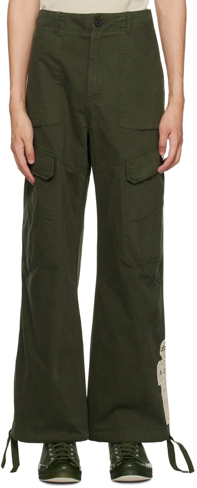 A-cold-wall* Green Ando Cargo Trousers In Dark Olive