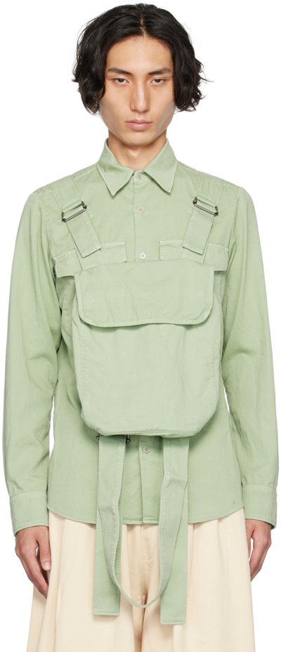 Dries Van Noten Green Pouch Shirt In 602 Pistache