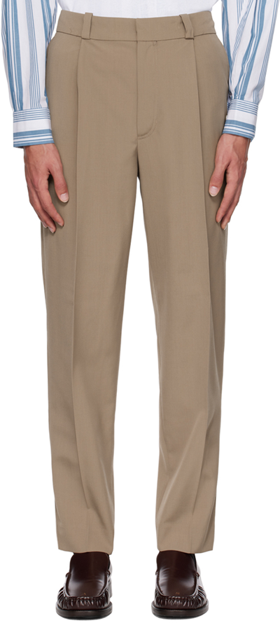 Acne Studios Taupe Tailored Trousers In Cvd Mud Grey