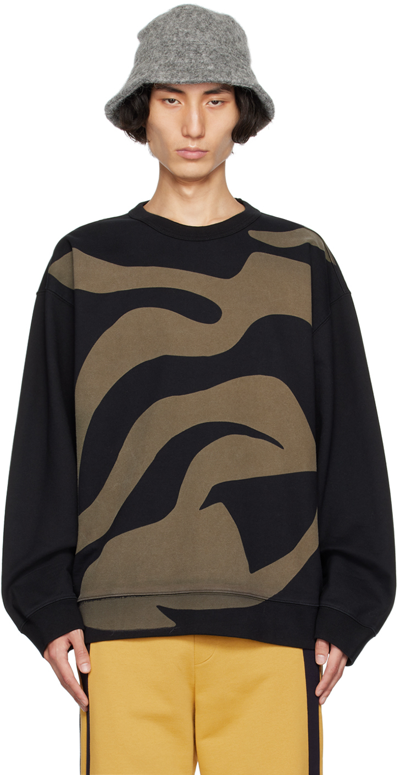 Dries Van Noten Black Screen-printed Sweatshirt In 900 Black