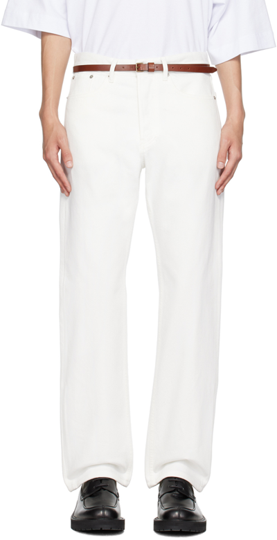 Dries Van Noten Off-white Five-pocket Jeans In 5 Ecru
