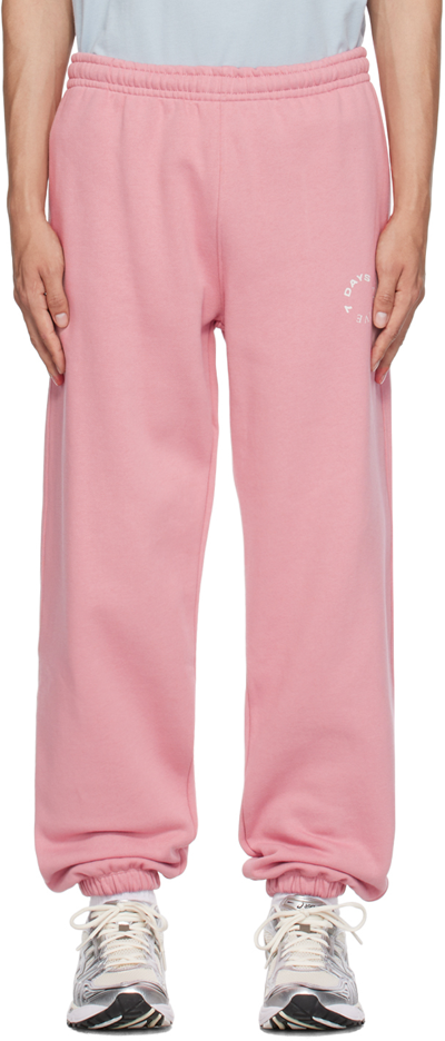 7 Days Active Pink Relaxed Sweatpants In 153 Foxglove