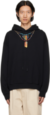 MARCELO BURLON COUNTY OF MILAN BLACK PRINTED HOODIE