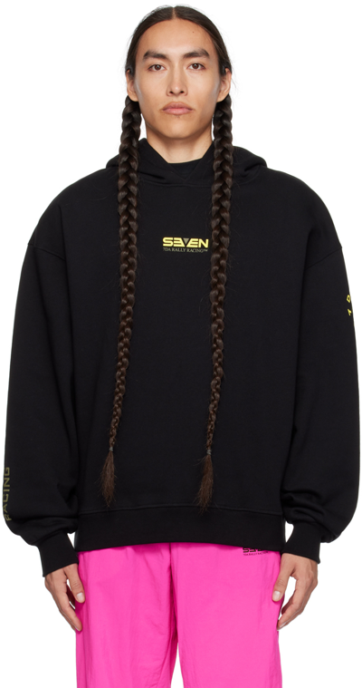 7 Days Active Black Oversized Hoodie In 954 Black