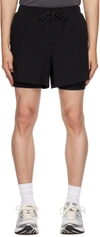 7 DAYS ACTIVE BLACK TWO-IN-ONE SHORTS