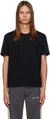 Palm Angels Three-pack Black T-shirts In Black Black