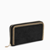 Stella Mccartney Black Shaggy Deer Falabella Wallet In Black